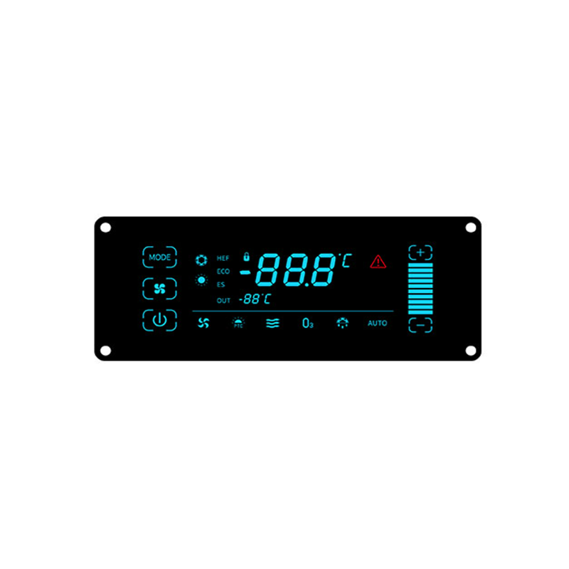 LCM applied to vehicle air conditioning controller：COG segment display/LED backlight/VA LCD/Custom LCD/COG LCD module/I2C interface LCD