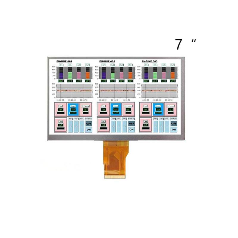 7 inch TFT display/ Resolution 800*480/High-Brightness TFT/Industrial instrument/TN TFT
